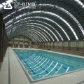 LF Estructura de acero del estadio Espacio de construcción de la piscina de armadura con techo